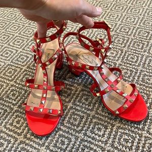 VALENTINO Caged Rockstud Sandals, 37